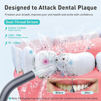 COSLUS Water Dental Flosser Teeth Pick: Portable Cordless Oral Irrigator 300ML Rechargeable Travel Irrigation Cleaner IPX7 Waterproof Electric Flossing Machine for Teeth Cleaning C20(F5020E) Grey