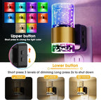 L LOHAS LED Night Light,Dimmable Night Lights Plug into Wall with Remote Control, RGB Color Changing, Dusk to Dawn Sensor, Acrylic Bubble Nightlight for Bathroom
