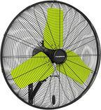 Pro 9500 CFM 24" Outdoor IP44 Waterproof Wall Mount Fan, 3-Speed Oscillating Metal Fans with Enclosure Motor, Heavy Duty Wall Fan for Patio, Warehouse, Garage, and Jobsite