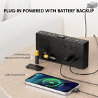 Mesqool Loud Alarm Clock for Heavy Sleeper, with Vibration for Hearing Impaired Deaf, Annoying Clock for Bedroom,USB Port,Dual Alarm with Snooze