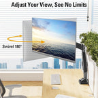 DreamAxis Heavy Duty Single Monitor Arm for 13-42" Ultrawide Screen, Adjustable Monitor Mount with Tilt Rotation Swivel, Gas Spring Desk Mount Bracket with Clamp/Grommet, Holds 33lbs, Max VESA 100x100