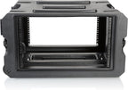Gator Cases Pro Series 6U Rolling Rack Case with 19" Depth, Tow Handle & Recessed Wheels, Roto Molded Made in USA (G-PROR-6U-19)