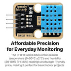 Lonely Binary 6pcs DHT22 DHT11 Gold Edition Digital Temperature Humidity Sensor Set AM2302 Weather Station Monitor for Arduino ESP32 S3 Raspberry Pi Project