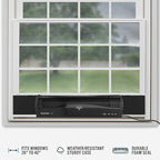 Vornado TRANSOM AE Window Fan with Alexa, 4 Speeds, Reversible Exhaust Mode, Weather Resistant Case, Whole Room, Black