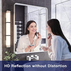 ISKM Silver Framed Mirror for Wall 24"x 32", Bathroom Vanity Mirror Anti-Rust, Tempered Glass, Rounded Rectangle Mirror(Horizontal/Vertical)