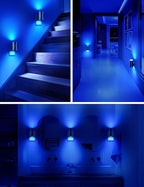 Sujeet LED Night Lights Plug into Wall, Bright Night Light, Dusk to Dawn Sensor, Blue Night Light, 0-100LM Adjustable Brightness, Dimmable Nightlights for Hallway, Bathroom Bedroom Kitchen, 2 Pack