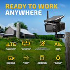 Vosker VKX Farmers Pack Solar 4G LTE Security Camera, Wireless Outdoor Surveillance for Farms, Sheds and Rural Properties, No Wi-Fi Needed, SIM Card Included Night Vision, IP65 Weather-Resistant