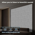 50 Pack Bulk Self-Adhesive Soundproof Wall Panels, 12 x 12 x 0.47 in Sound Proof Foam Panels for Walls, 1.2lb/ft³ High Density, Thicker 0.47in, Acoustic Panels, Duty for Large Walls Gray