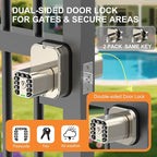 Richelock IU52 Double-Sided Keypad Door Lock, All-Weather, Fully Waterproof Keyless Entry with Dual-Sided Programmable Codes, Same Key Both Sides for Outdoor, Indoor, Gate & Fence