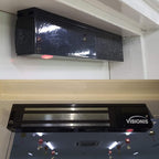 Visionis FPC-5192-BL Black 600lbs Indoor Electromagnetic Lock with 600 lbs L and Z Bracket for Inswinging Door
