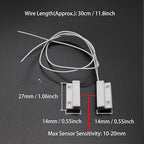 VictorsHome Magnetic Reed Switch NO Surface Mount Wired Door Window Contact Sensor with Adhesive Paper for Home Security and Burglar Alarm Systems MC-38 5pcs