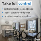 Shelly Blu Button Tough Black | Bluetooth-Operated Multi-Click Action and Scenes Activation Button | Versatile Control | Home Automation | IP54 Waterproof | Highly Resilient | Broad Range