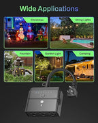 BN-LINK Outdoor Light Timer, Waterproof Plug-in Dusk-to-Dawn Controller with 3 Grounded Outlets for Christmas & Halloween String Lights, 15A 1/2HP, ETL Listed, 100 ft RF Range, Remote Included