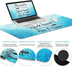 LIMKRIAN Desk Mat Pad, XXL Large Gaming Mouse Pad with Wrist Rest Wrist Support, Ergonomic Mouse Pad, Keyboard Wrist Rest, Coaster, Home Office Desk Accessories Decor Supplies, Stay Positive