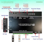 CANRIA K16 ARTNET+DMX CONSOLE LED CONTROLLER, Professional Lighting Control, Suitable for SPI TTL, Online Offline, Addressable Programmable, Perfect for Concerts, DJ Performances, Weddings, Event, etc