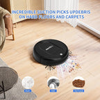 Robot Vacuum, Featuring a 3-in-1 Comprehensive Cleaning System That vacuums and mops, with 3000Pa Suction Power. This Ultra-Thin and Quiet Robot Vacuum and mop is Ideal for pet Hair and Hard Floors-D