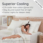 Bambaw 100% Viscose Derived from Bamboo King Fitted Sheet with Elastic Corner Straps, Cooling Fitted Sheet King Size, 16’’ Pocket King Bottom Fitted Sheet Only, Breathable & Soft Fitted Sheet (Ivory)