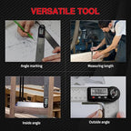 Angle Finder Tool Digital 7 Inch / 200 mm Stainless Steel DPRAF-7-B, Digital Protractor Display Angle Ruler for Measuring, Woodworking, Construction, Wall angle Measurement by S&F STEAD & FAST