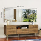 CILIBER Beveled Mirror, 24x60 Large Frameless Beveled Bathroom Mirrors for Wall, Upgraded Shatterproof Rectangle Vanity Mirror with Beveled Edge for Bathroom, Bedroom, Living Room and Entryway