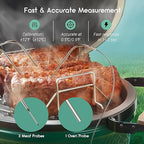 Wi-Fi & Bluetooth BBQ Smoker Temperature Controller with Automatic Smoker Fan, INKBIRD ISC-027BW Grill Thermometer with 4 Probes for Big Green Egg, Kamado Joe, Primo, Vision Grill, Akorn Kamado, Weber