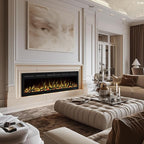 80" WiFi Electric Fireplace Inserts, Recessed and Wall Mounted Fireplace Heater W/Adjustable Flame Color & Brightness, Thermostat, 9H Timer, App and Remote Control, 750/1500W