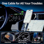 66W 4 in 1 Charging Cable,Fast Multi Charging Cable 5FT,USB C Cable Fast Charge&Data Transfer, Type C 66W 27W PD Multiple Charger Cord for iPhone16/15/14/13 Series/Phones/Pads/Laptop and More-Silver
