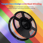 FLASHFORGE Silk PLA Filament 1.75mm Ranbow Candy, 3D Printer Filament 1kg (2.2lbs) Spool, Smooth and Silky Texture 3D Printing Filament, Dimensional Accuracy +/- 0.02mm