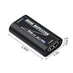 HDMI 2.0 Repeater Extender 4K@60Hz, HDMI Amplifier Signal Booster Plug & Play, for Gaming/Home Theater/Video Meeting/TV, No Power Supply Port