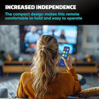 EZclicker TV Remote for Seniors, Extra Simple Big Button Remote (Blue) Works with Major TV Brands, NOT for Streaming (2xAAA Batteries Not Included)