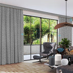SmartWings Automatic Curtain Opener with Drapery, Motorized Vertical Blinds with Remote, Electric Closet Doors Sliding Panels Compatible with Alexa Google Homekit, 90% Blackout Medium Grey