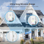 Door Chime, Door Sensor Chime When Door Opens, BITIWEND Door Entry Alarm for Business/Home/Office/Store, 600 FT Range, 32 Chimes 5 Adjustable Volume Door Ringer Alert 2Sensor + 1Receivers White