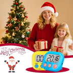 ZILLEEN Classroom Timer for Kids Teachers 2 Pack Digital Timers, Blue & Yellow