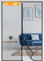 yotache Magnetic Screen Door Fits Door Size 42 x 80, Screen Size 44" x 81" Strong Magnet for Walk Through Sliding Door Black