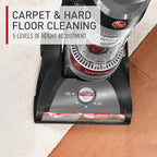Hoover WindTunnel Whole House Rewind Bagless Vacuum Cleaner, Corded Upright Vac, HEPA Media Filtration, Automatic Cord Rewind, Corded Vacuum Cleaners for Home Use