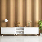 Art3d 4 Pc 96"x5.7" Wood Slat Wall Panel for Interior, Ceiling and Decoration, 15.2 SqFt