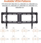 Amazon Basics Tilt TV Wall Mount with Horizontal Post Installation Leveling for 32 to 86 inch TVs, Black