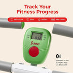 Sunny Health & Fitness Smart Row-N-Ride Glute & Leg Trainer, Foldable Squat Assist Rower with Exclusive SunnyFit App Connection