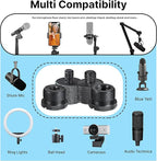 IXTECH Mic Stand Adapter Set - 8 Piece Metal Mic Stand Adapter Kit - 3/8 to 5/8 & 1/4 to 5/8 Female to Male Thread Adapter - Boom Arm Adapter (2)