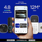 Chamberlain myQ Video Doorbell | 2K Camera, Battery/Wired, Color Night Vision, Live View with 2-Way Talk, Motion Detection & Real-Time Alerts, 150 Deg Wide View, Black