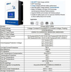POWLAND 80A MPPT Solar Charge Controller,12V/24V/36V/48V Auto,Max Input 150V LCD Display Regulator Intelligent Charge Controller for Sealed Gel AGM Flooded Lithium Battery