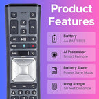 XR11 Xfinity Remote Control Replacement – Universal IR/RF Remote for Cox & Comcast, Easy Pairing, Voice Search, Backlit Keys, Compatible with X1, XG1, Xi3 Cable Boxes/DVR Receivers, 1 Pack