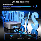 GEEKOM GT15 Max AI Mini PC, with Intel Core Ultra 9 285H&Arc 140T GPU (99 Tops), 32GB DDR5 (Not LPDDR), 1TB SSD, Windows 11 Pro, WiFi 7, Dual 2.5GbE, USB4, 8K, Desktop Computer for Home Office&Gaming