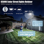 LAMPTEC Solar Street Lights Outdoor Waterproof,30000LM Dusk to Dawn Solar Lights with Motion Sensor and Remote Control Solar Powered LED Flood Light Outside for Parking Lot, Security, Garden, Garages