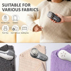 Ferrochef 10 Pack Fabric Shaver and Lint Remover,Sweater Defuzzer with 20 Replaceable Blades,Fuzz Remover Furniture Sweater Shavers to Remove Pilling, Battery Operated, Gray