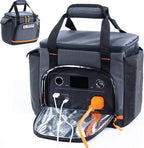 FRECOLSH Travel Carrying Case Compatible with Jackery Explorer 300/240/160, Portable Power Station Storage Case with Water- proof Bottom and Front Pockets for Jackery Accessories Solar Generator