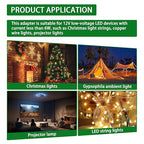 SIGANDG 12V 12W 8 Mode LED Controller with Memory Function and IR Remote Control Low Voltage Transformer for Holiday String Lights,not Fit for 8 Mode with Control Box and 1 Mode String Light(1 pcs)