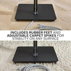 SANUS Height-Adjustable Speaker Stands Compatible with BRAVIA Theater Quad Speakers - 17 inch Height Adjustment - Easy Install with Install Hardware (Pair/Black)