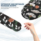 Hasinart Ergonomic Mouse Pad and Keyboard Wrist Rest with Massage Design, Space-Saving Mouse Pad Wrist Support, Memory Foam Wrist Rest with Non-Slip PU Base for Computer Desk, Multiflora