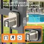 Richelock IU52 Double-Sided Keypad Door Lock, All-Weather, Fully Waterproof Keyless Entry with Dual-Sided Programmable Codes, Same Key Both Sides for Outdoor, Indoor, Gate & Fence