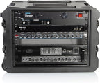 Gator Cases Pro Series 19" Depth 8U Rolling Rack Case with Recessed Wheels, Black
